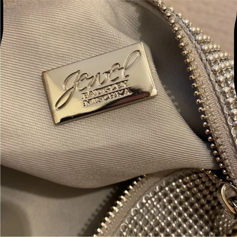 JEWEL BADGLEY MISCHKA BEAUTIFUL SILVER BAG . Perfect for evening party. New . - Picture 5 of 7